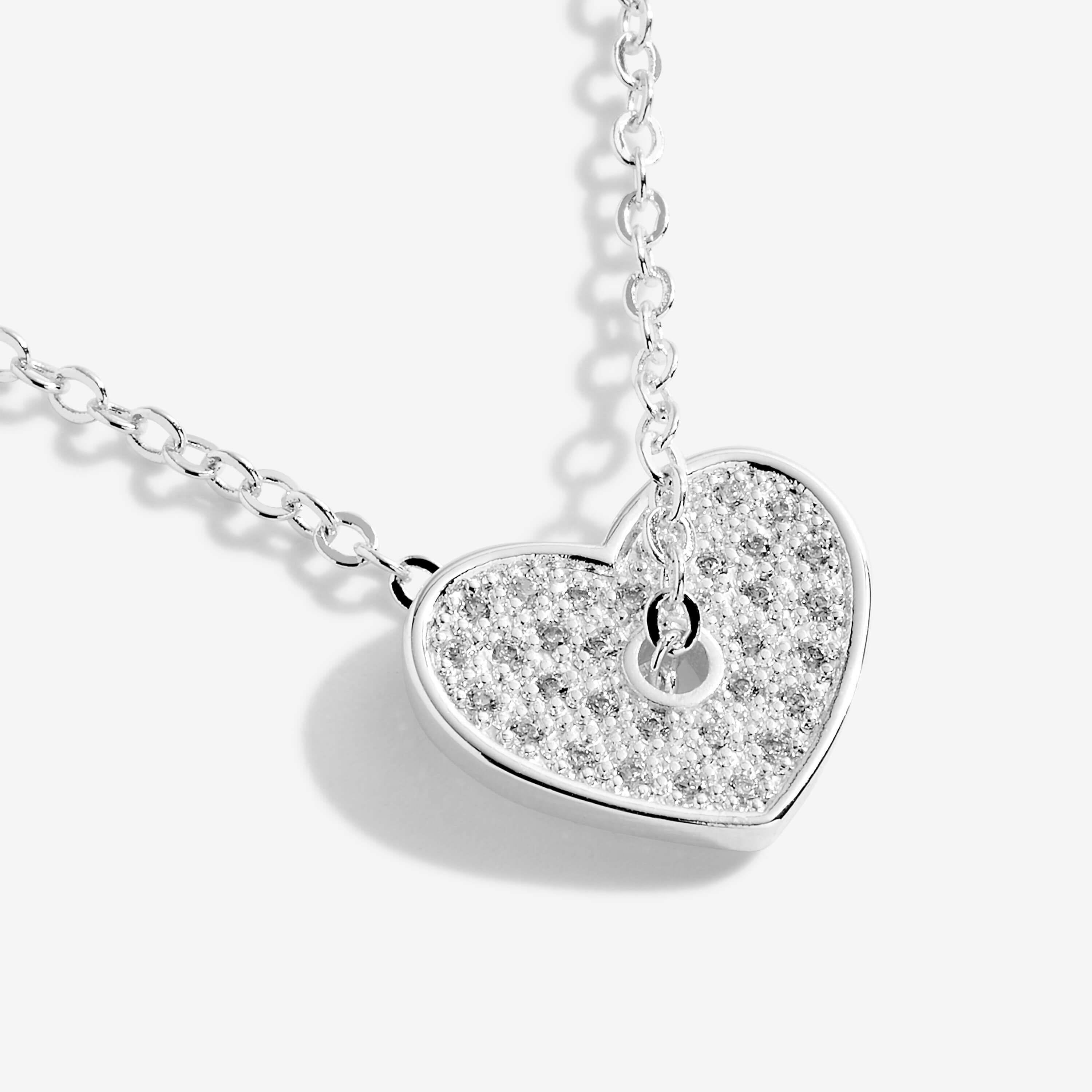 Silva | Heart Necklace | Silver | Necklace | 46cm + 5cm Extender