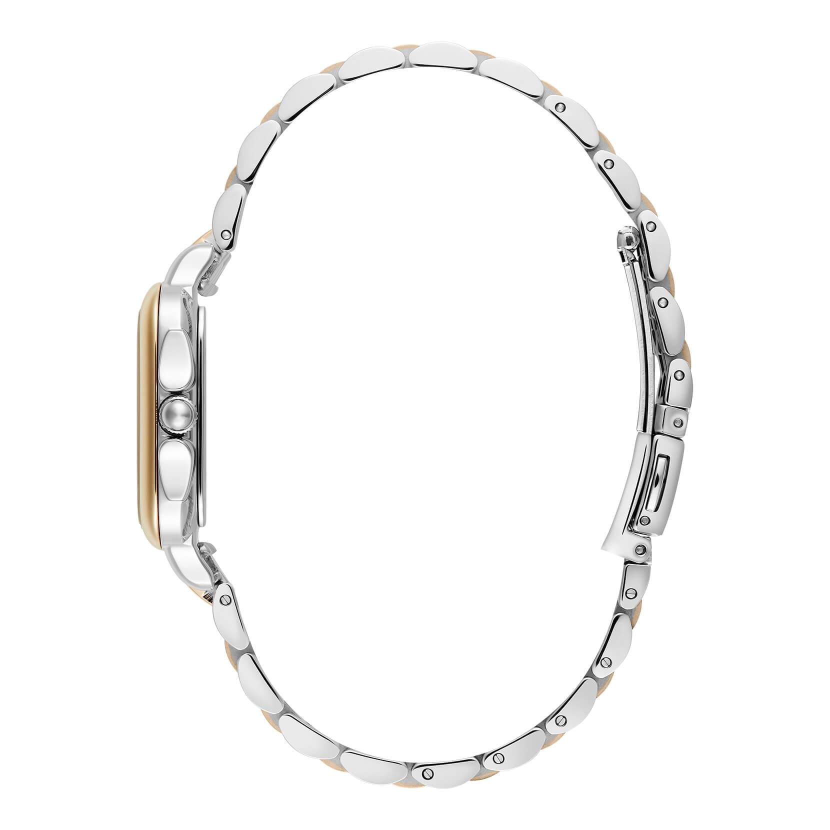 Grosvenor Black Square Dial With Two Tone Bracelet