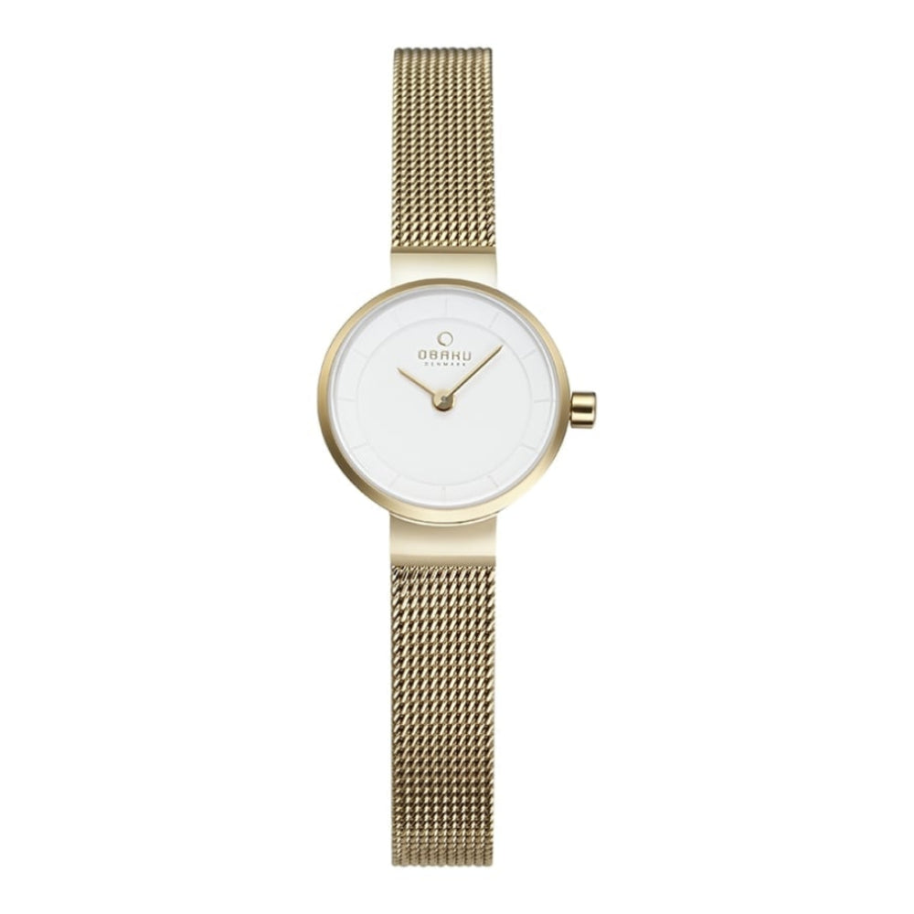 SPIRE - GOLD Gold Plated Stainless Steel Mesh Bracelet Watch