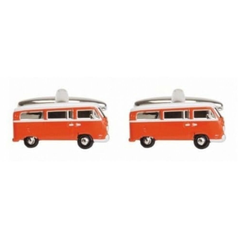 Rhodium Plated Campervan Cufflinks