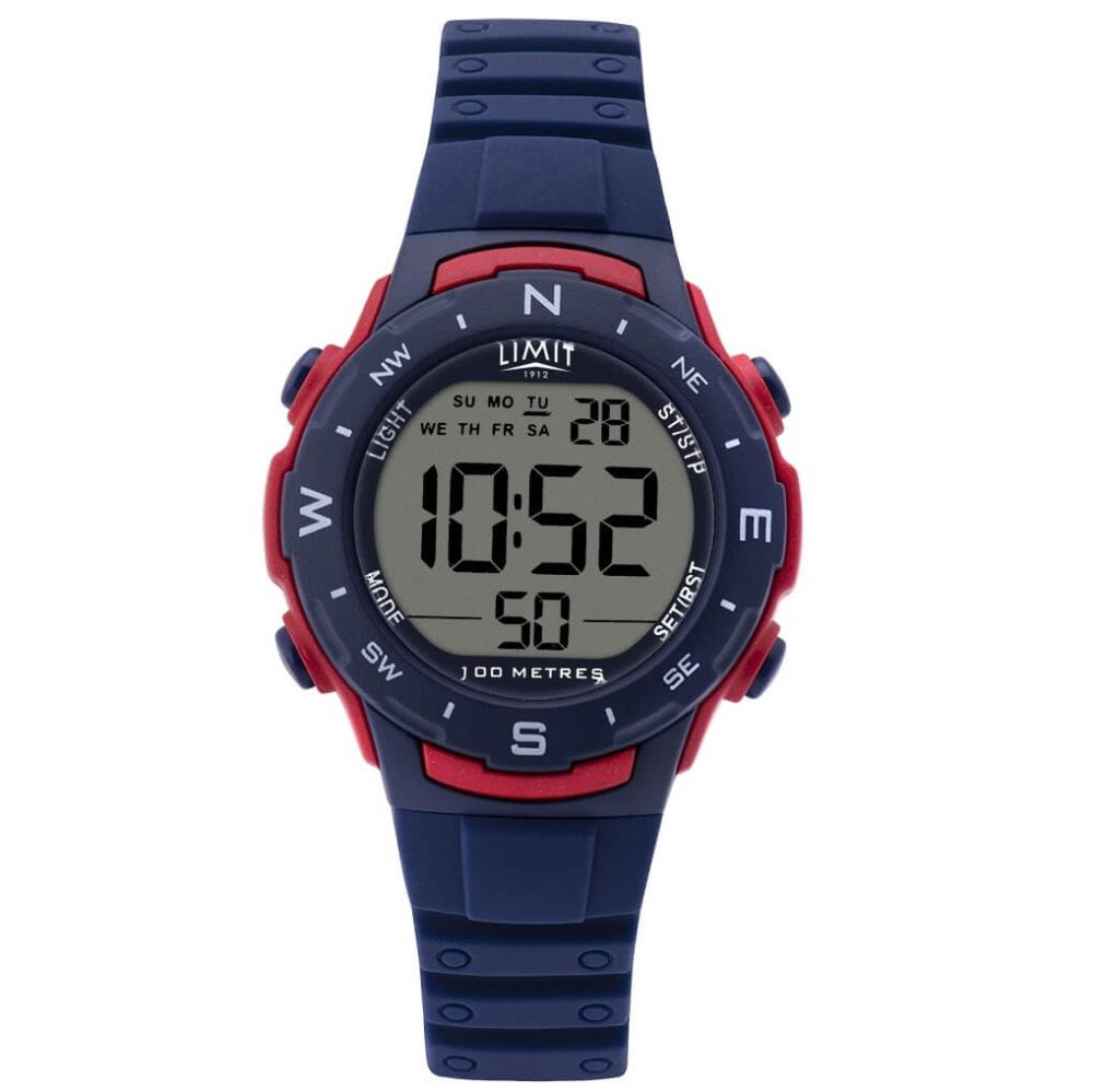 Kids Blue Plastic Digital Multifunctional Watch