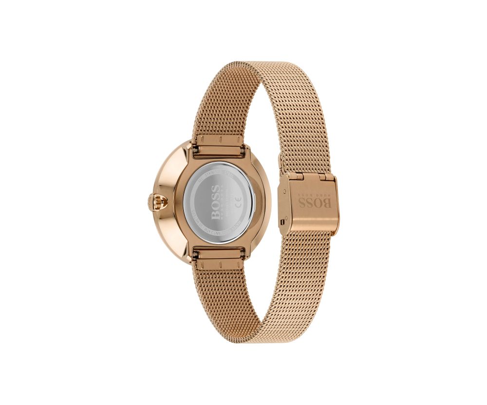 Praise Gold Plated Stone Set Gold Dial Ladies Watch