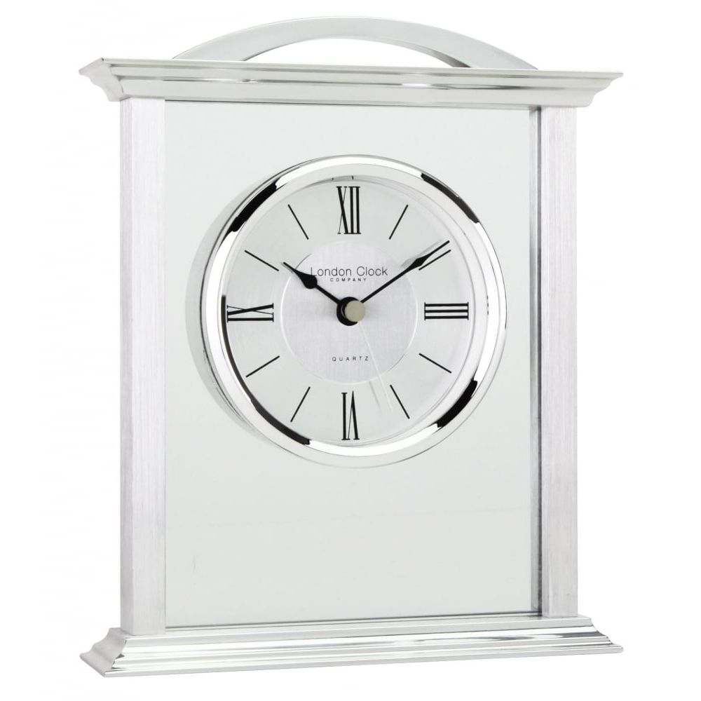 Silver Finish Mantel Clock