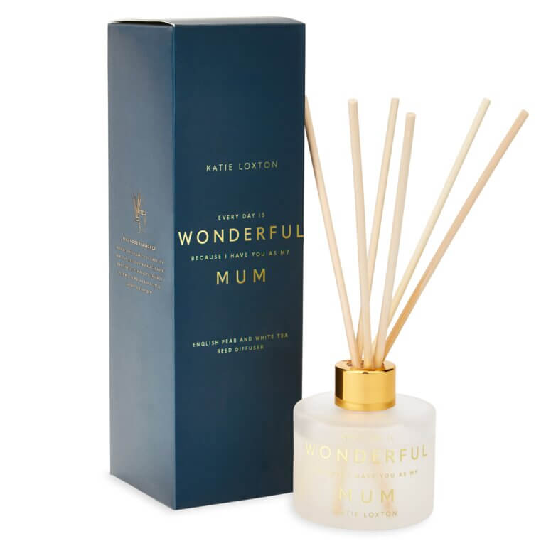 Sentiment Reed Diffuser | Every Day Is Wonderful Because I Have You As My Mum | English Pear And White Tea