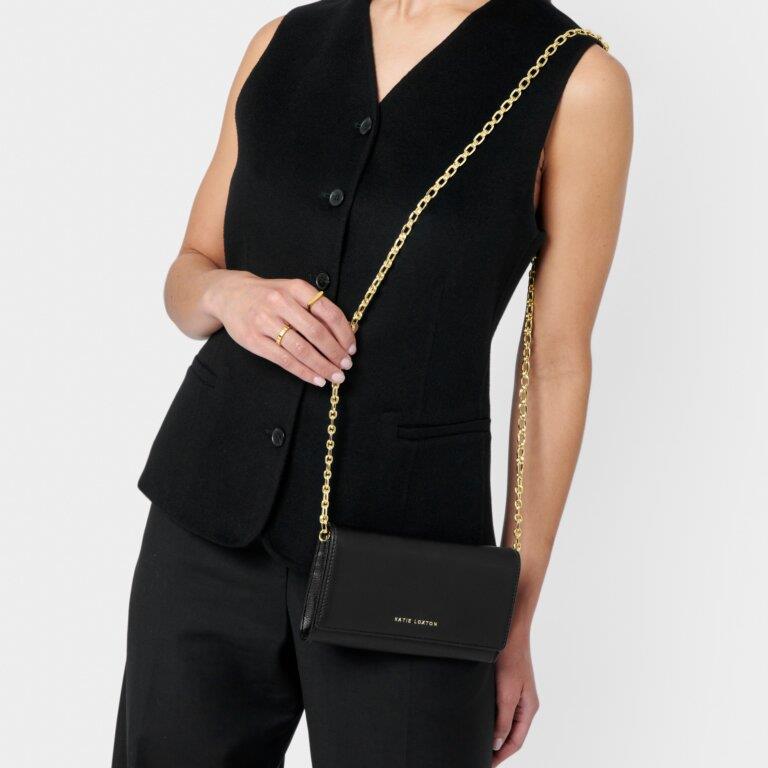 Rubi Chain Crossbody Purse - Black