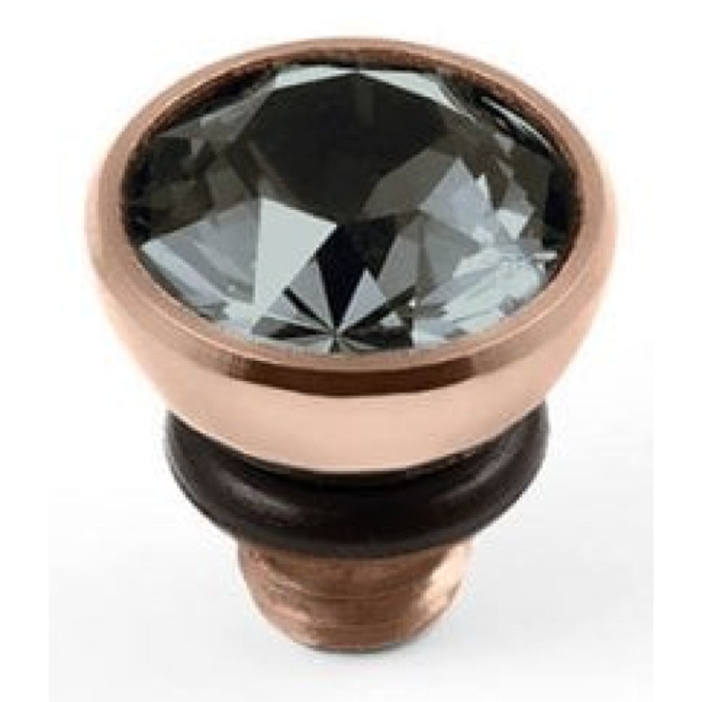5mm Interchangeable Bottone Silver Night Crystal Top in RG