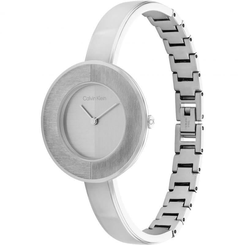 Confidence Bangle Silver Dial Stainless Steel Bracelet Ladies Watch