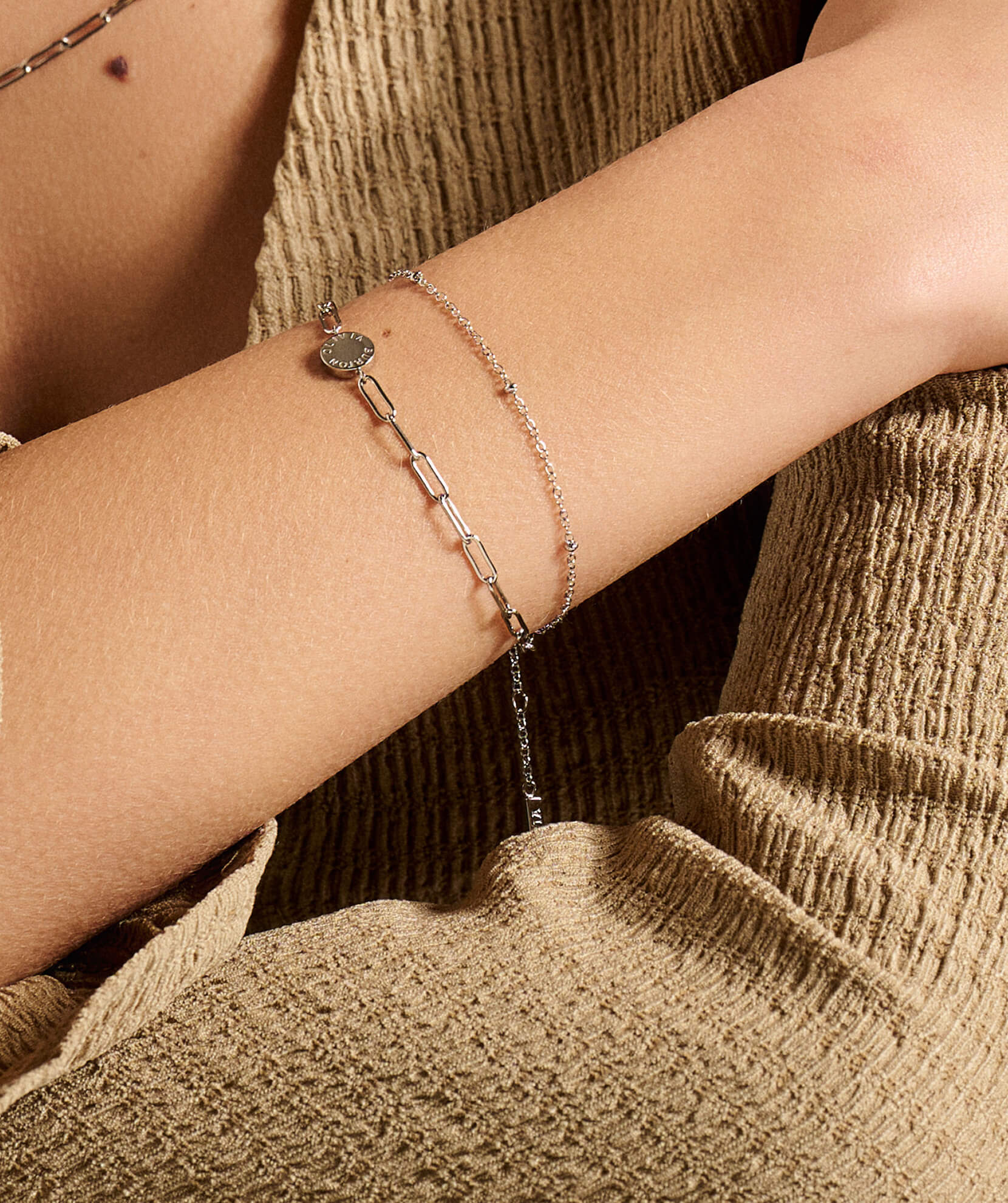 Classic Illusion Silver Stacking Bracelet