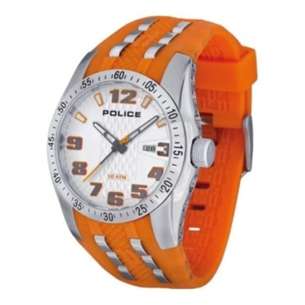 Gents Topgear Orange Rubber Adjustable Strap Wrist Watch
