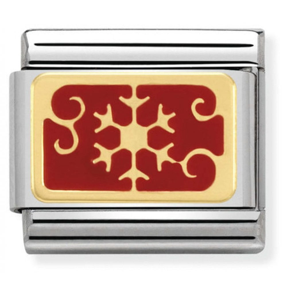 Red Snowflake Classic Charm