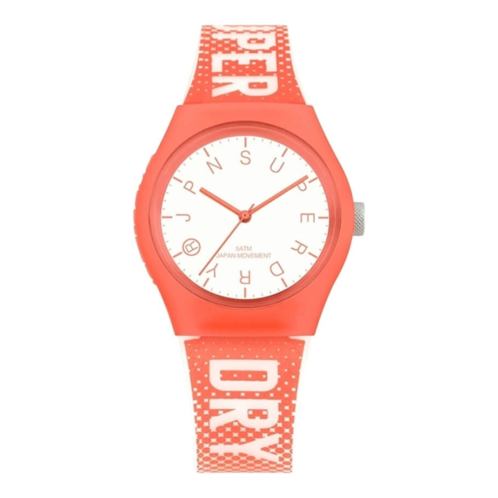 Urban Festival Glow White Dial With Pink Silicone Printed Strap