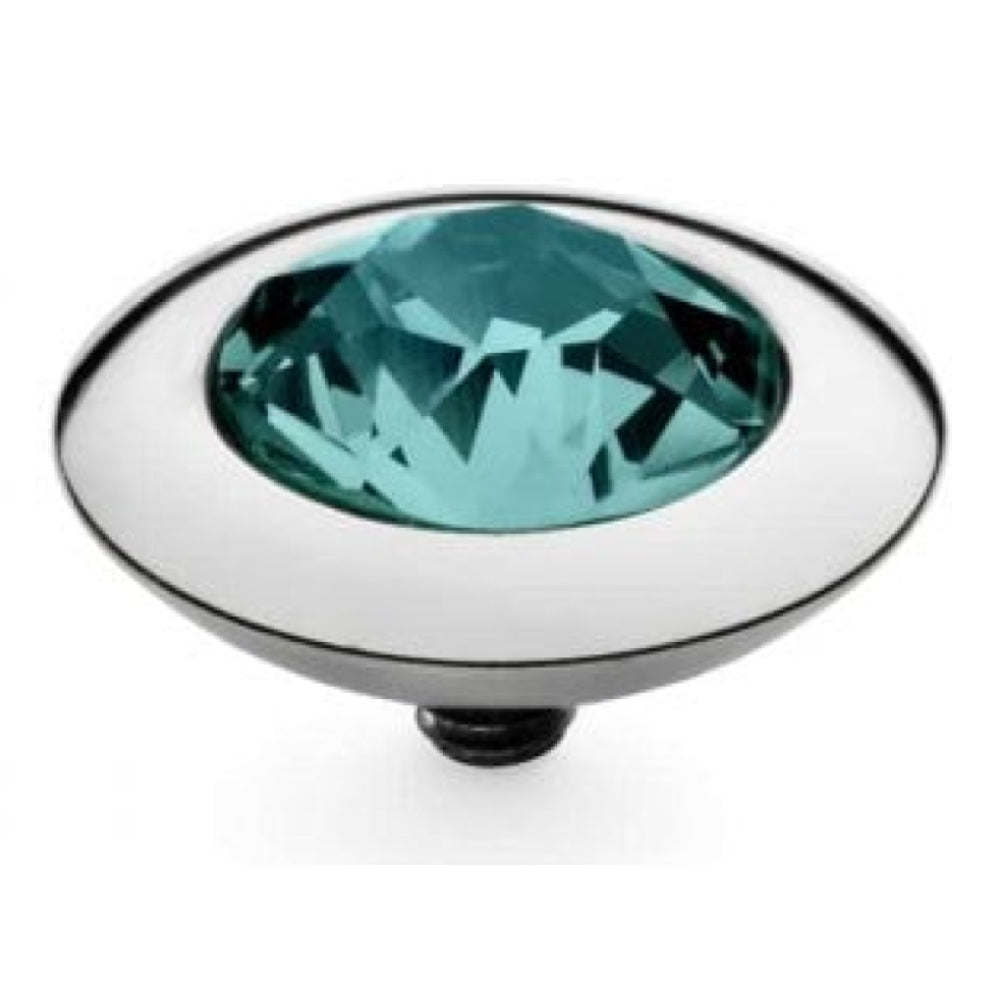 Famosa Silver 13mm Tondo Ring Top Light Turquoise