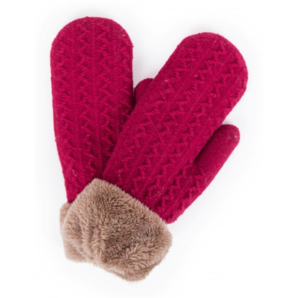 Anna Cosy Mittens In Berry