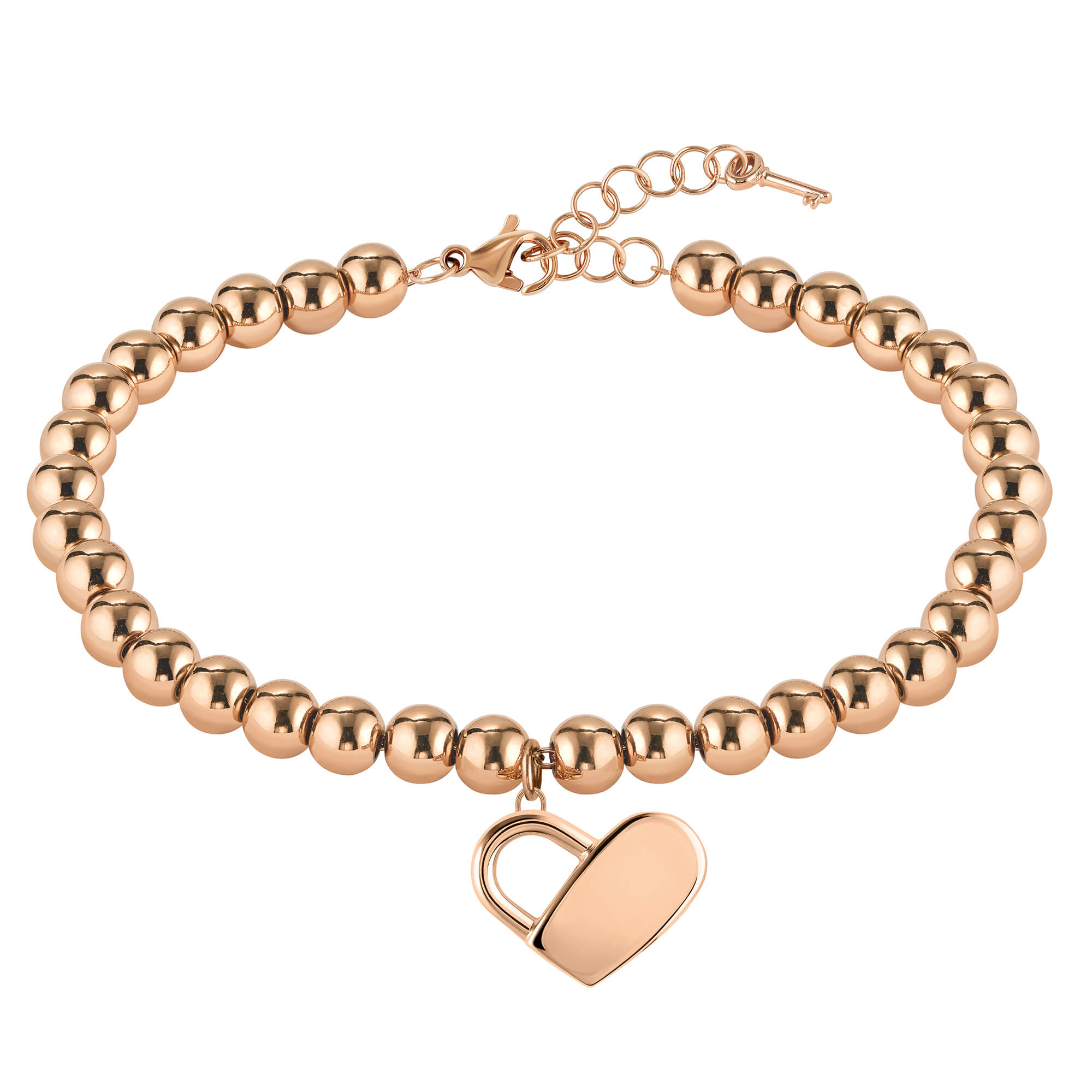 Rose Gold Plated Beads Ladies Bracelet