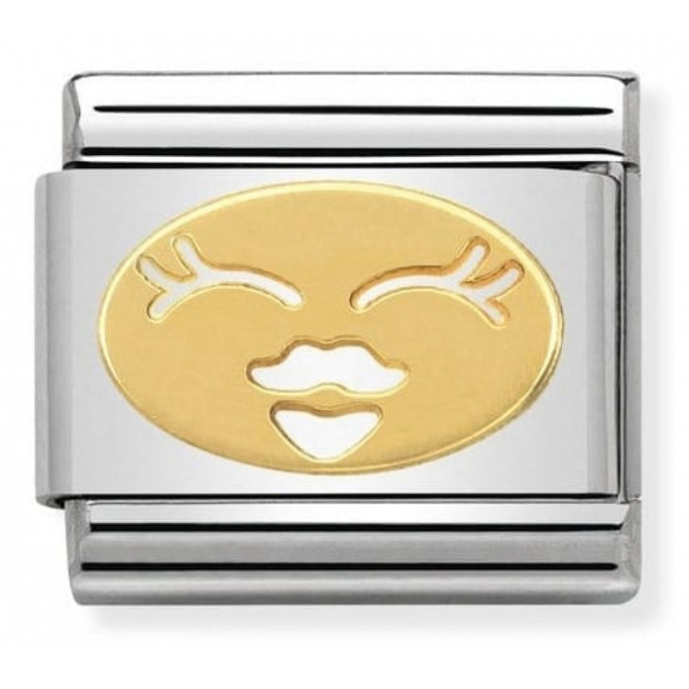 Classic Her Smile In Stainless Steel & 18k Gold Charm