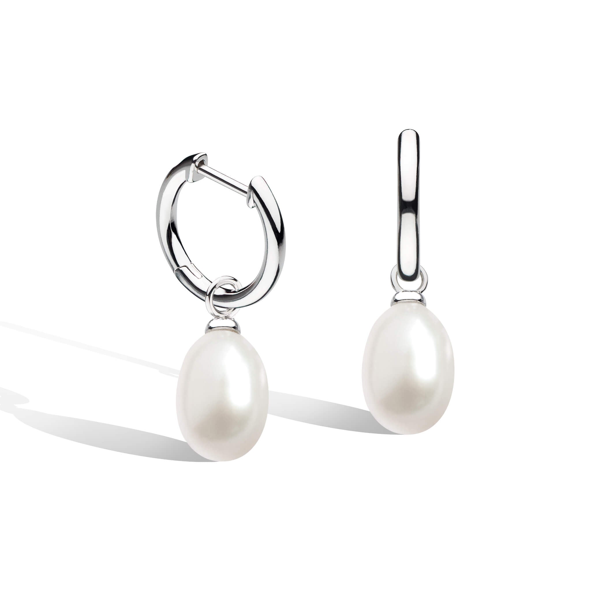 Revival Pearl Oval Pearl Hoop Earrings