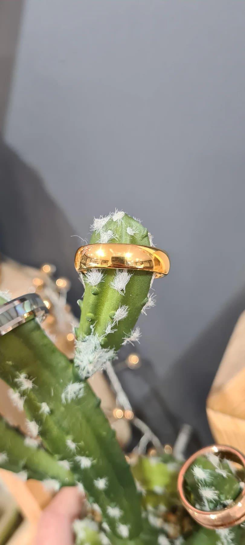 Yellow Gold Plated Ring 6mm
