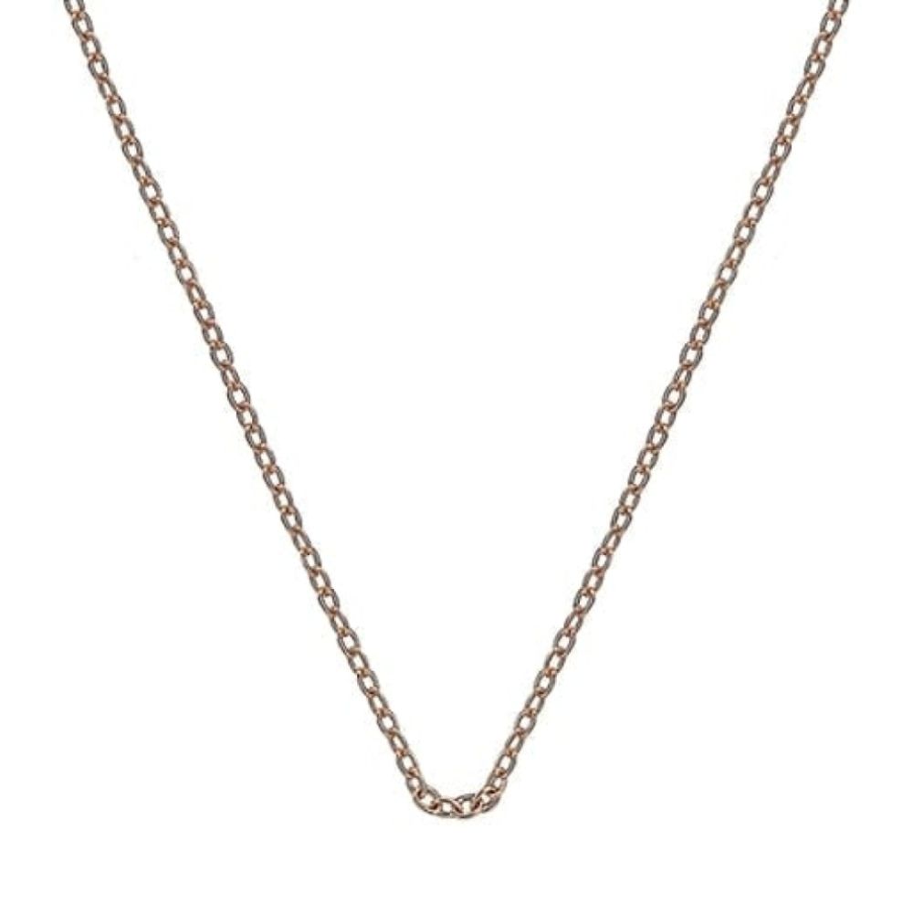 Rose Gold Plate Sterling Silver Trace Chain 18"