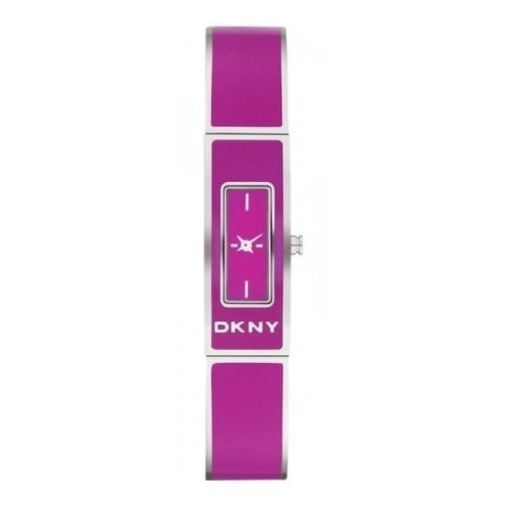 Ladies Purple Semi Bangle Steel Watch