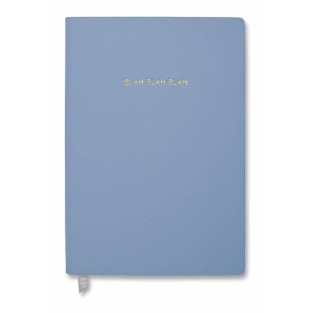 Blah Blah Blah Small Notebook - Cormflower Blue