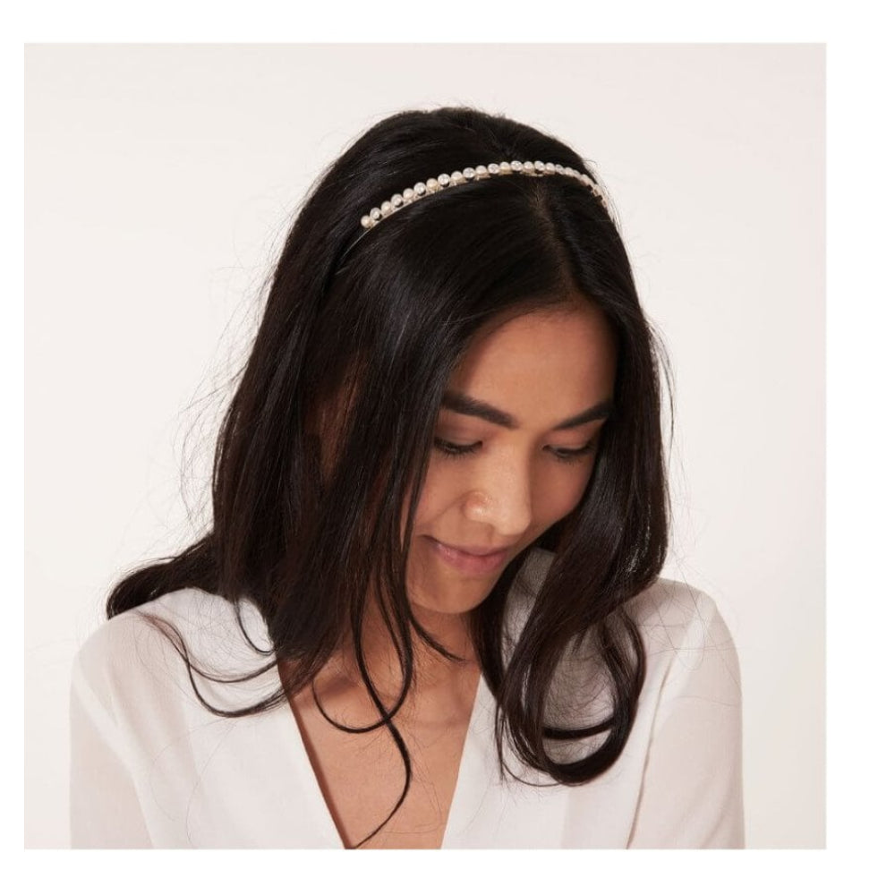 Happy Ever After Hair Accessories Pearl & CZ Hair Band