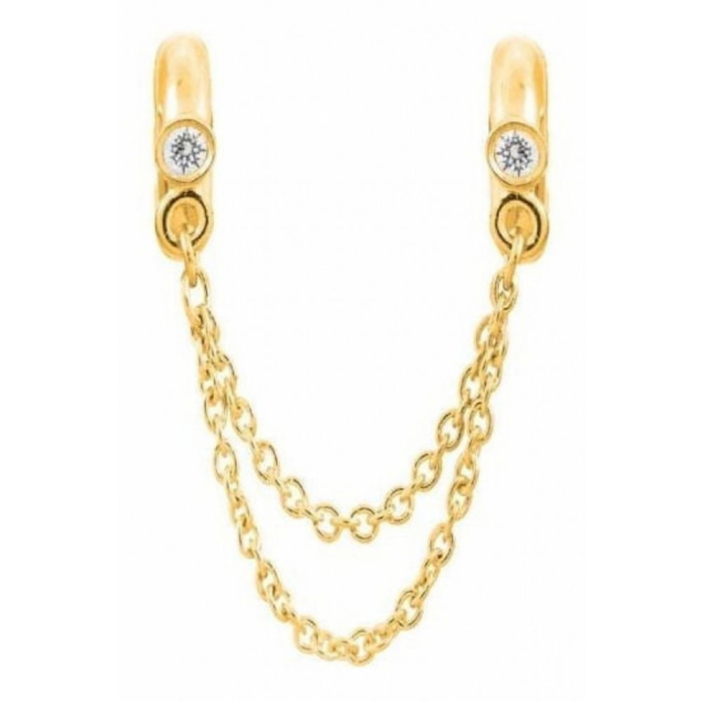 Gold Plated Double Chain Charm