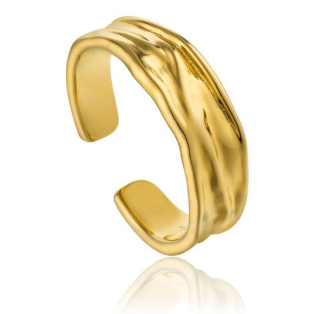 Crush Adjustable Ring Gold