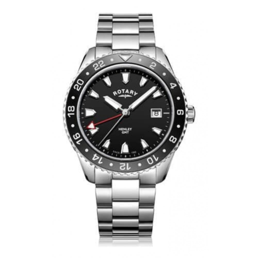 Stainless Steel Case Black Dial & Bracelet Strap Gents Henley Watch