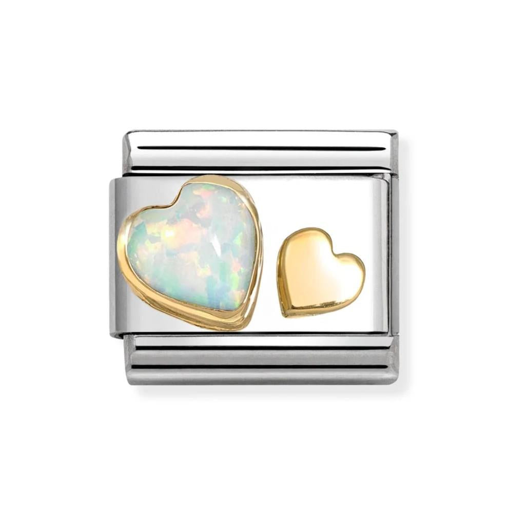 Nomination Composable Classic Opal Heart Small Heart In 18K Gold