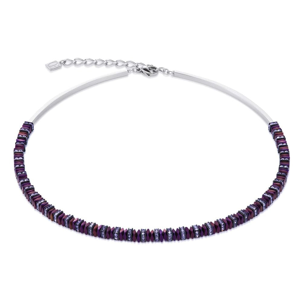 Geo Cube Violet Necklace
