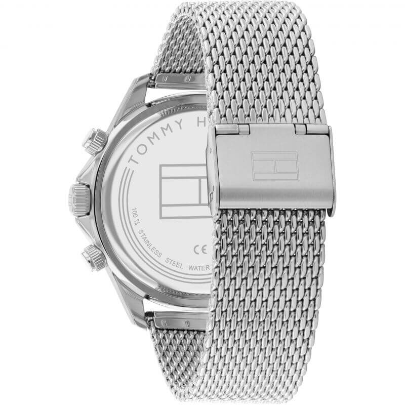 Miles Blue Chronograph Dial SS Mesh Bracelet Watch