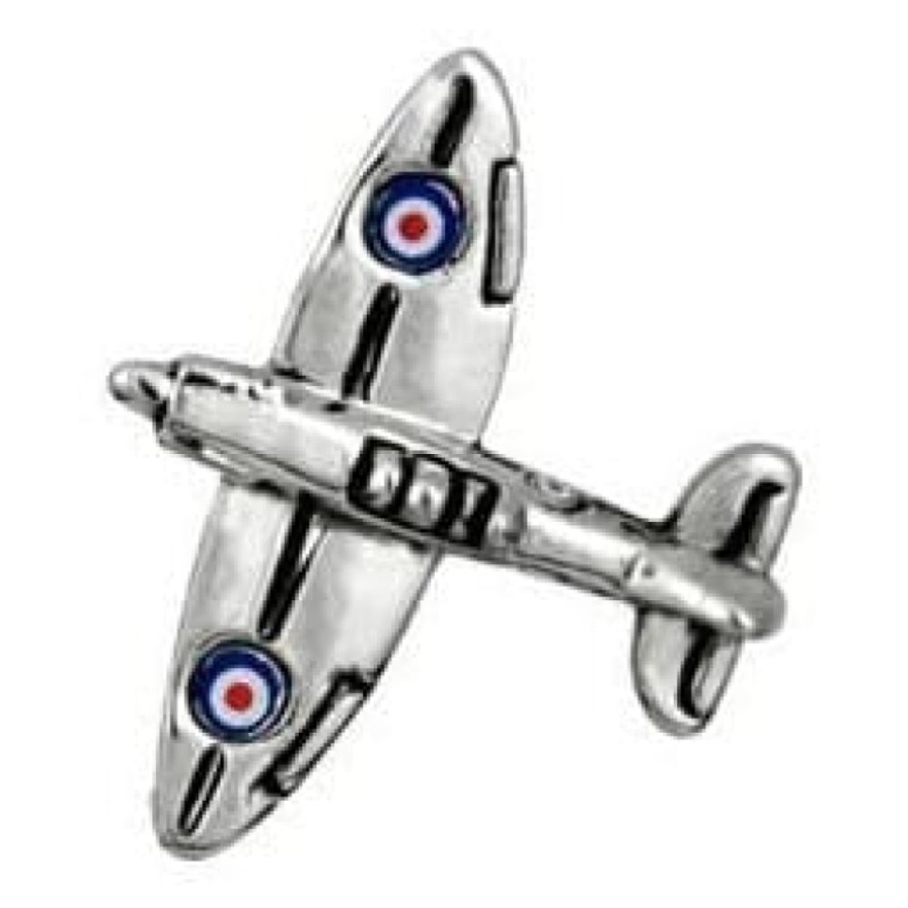 Rhodium Plated Spitfire Tie Tac