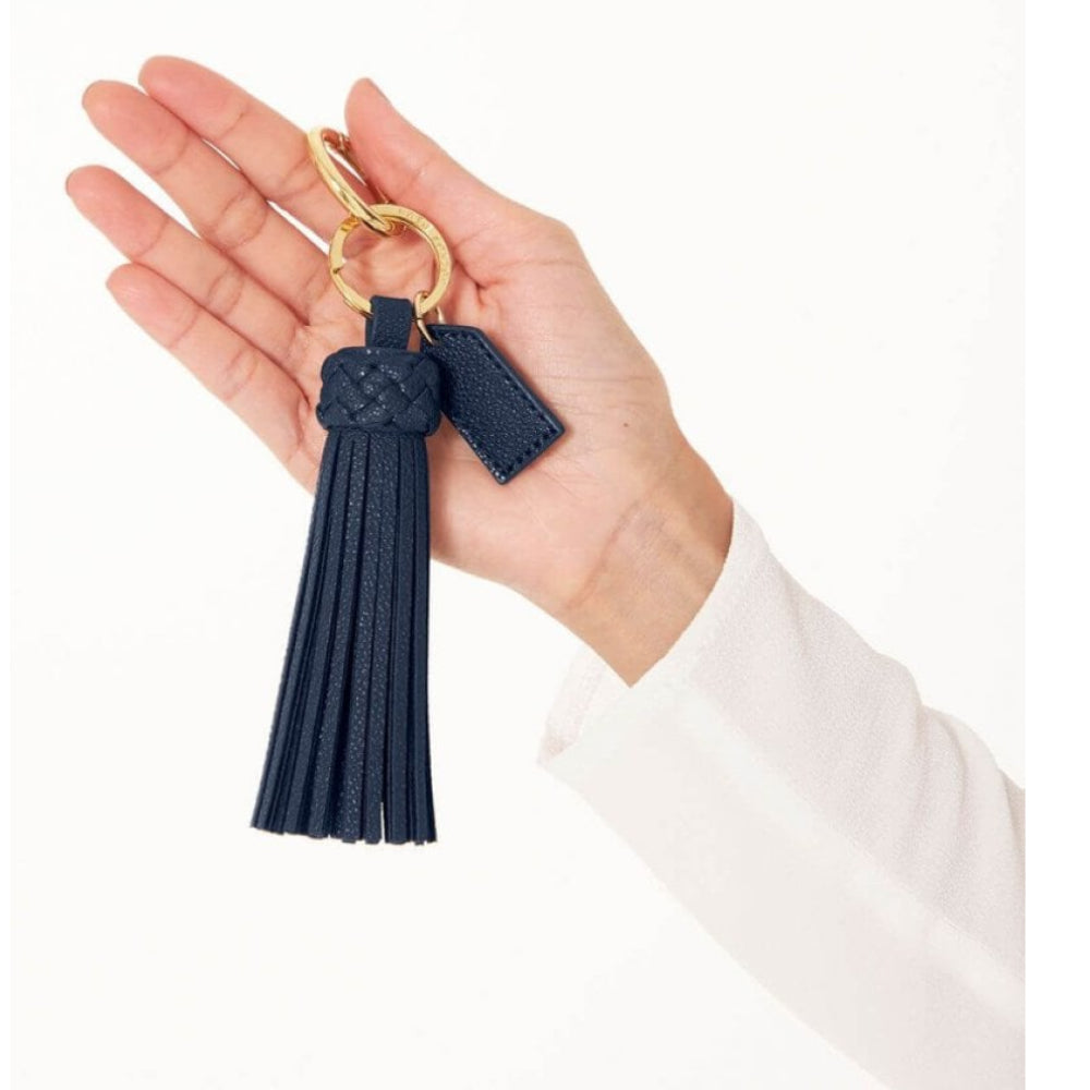 Cara Tassel Keyring | Navy | 11.5 X 3.5cm