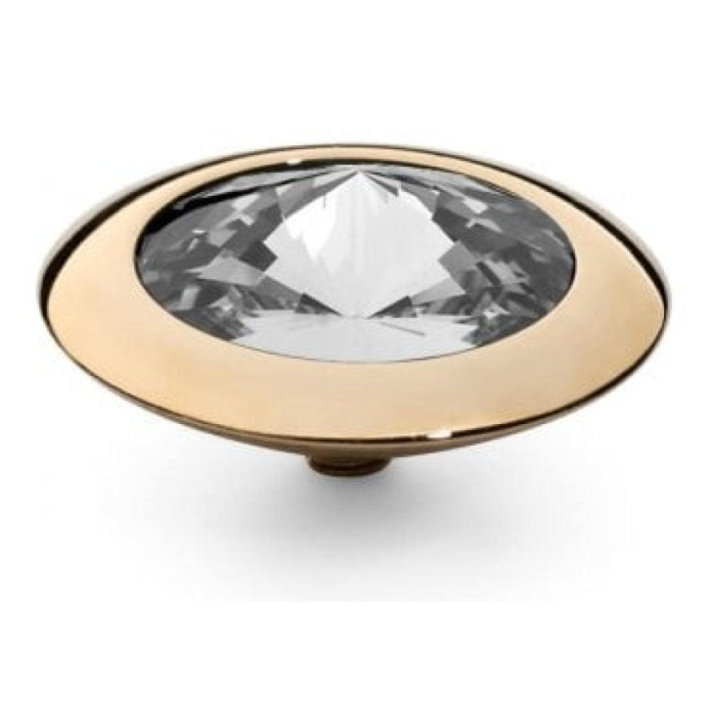 Famosa Gold 16mm Tondo Ring Top Crystal
