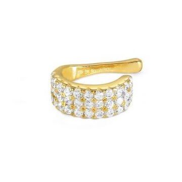 Sentimental Gold Plated & CZ Small Single Ear Cuff