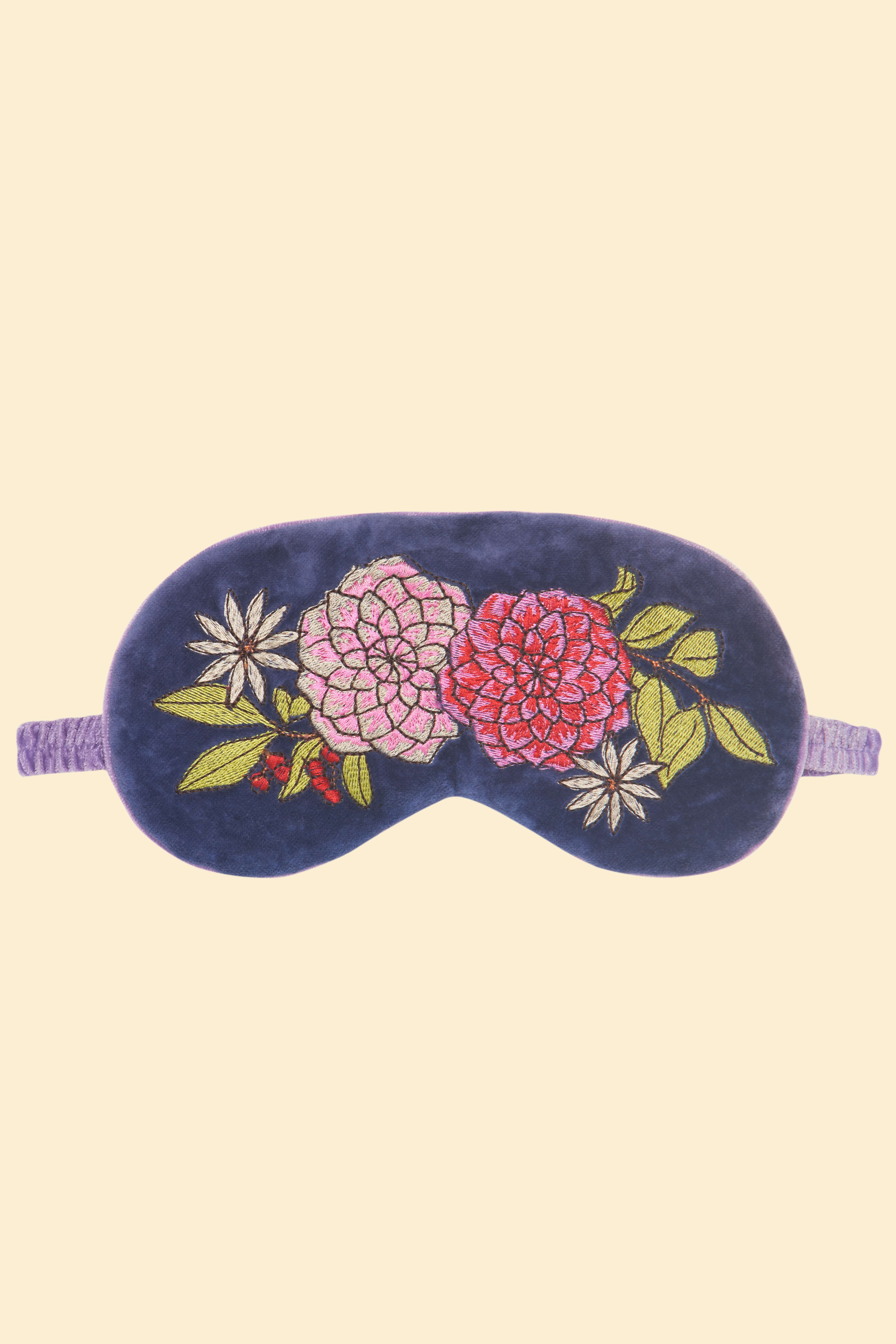 Luxury Lavender Velvet Eye Mask - Floral
