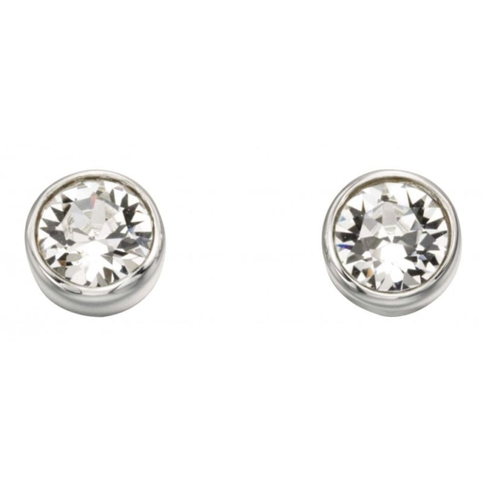 April Birth Stone Sterling Silver Earring