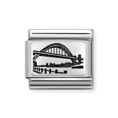 Composable Classic Newcastle Tyne Bridge Link In 925 Silver