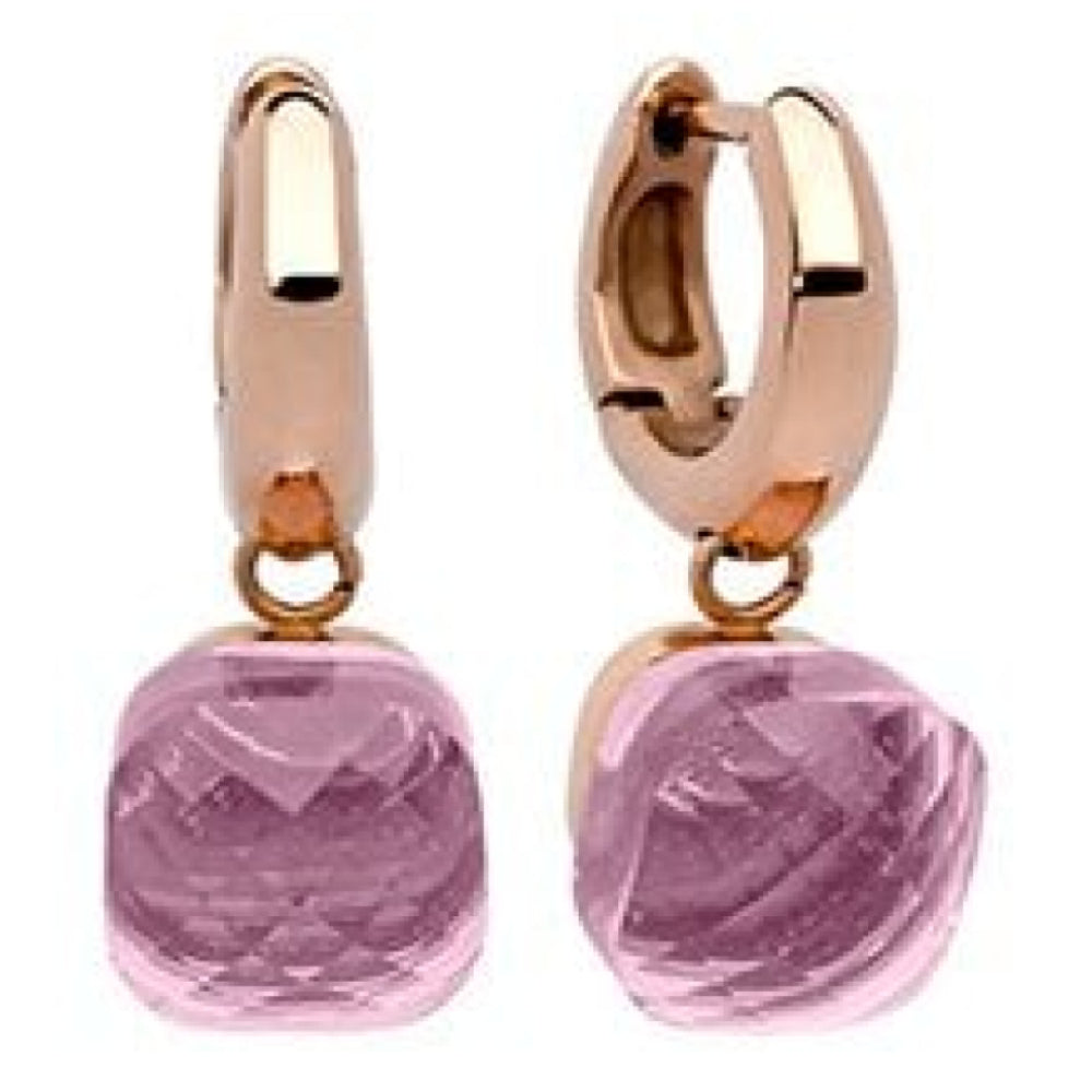 Creole "Firenze" Big (Rg/P) Light Rose Earrings