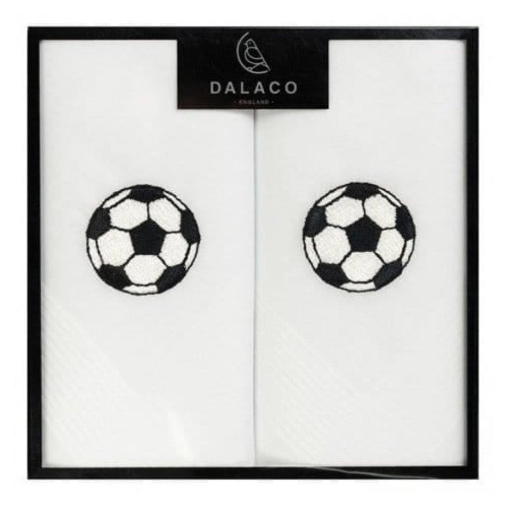 Men's Football Embroidered White Handkerchiefs
