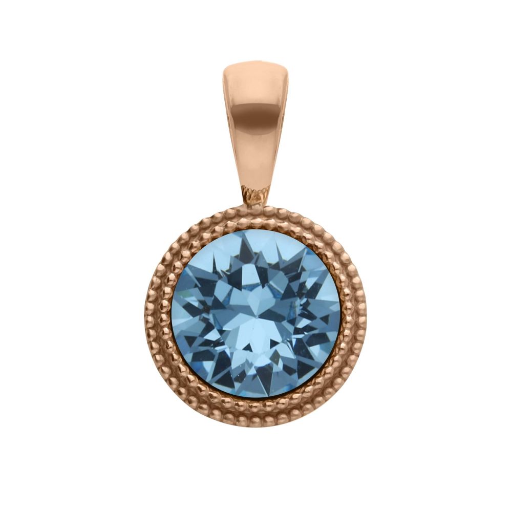 Fabero (Rg/P) 11mm Aquamarine Pendant