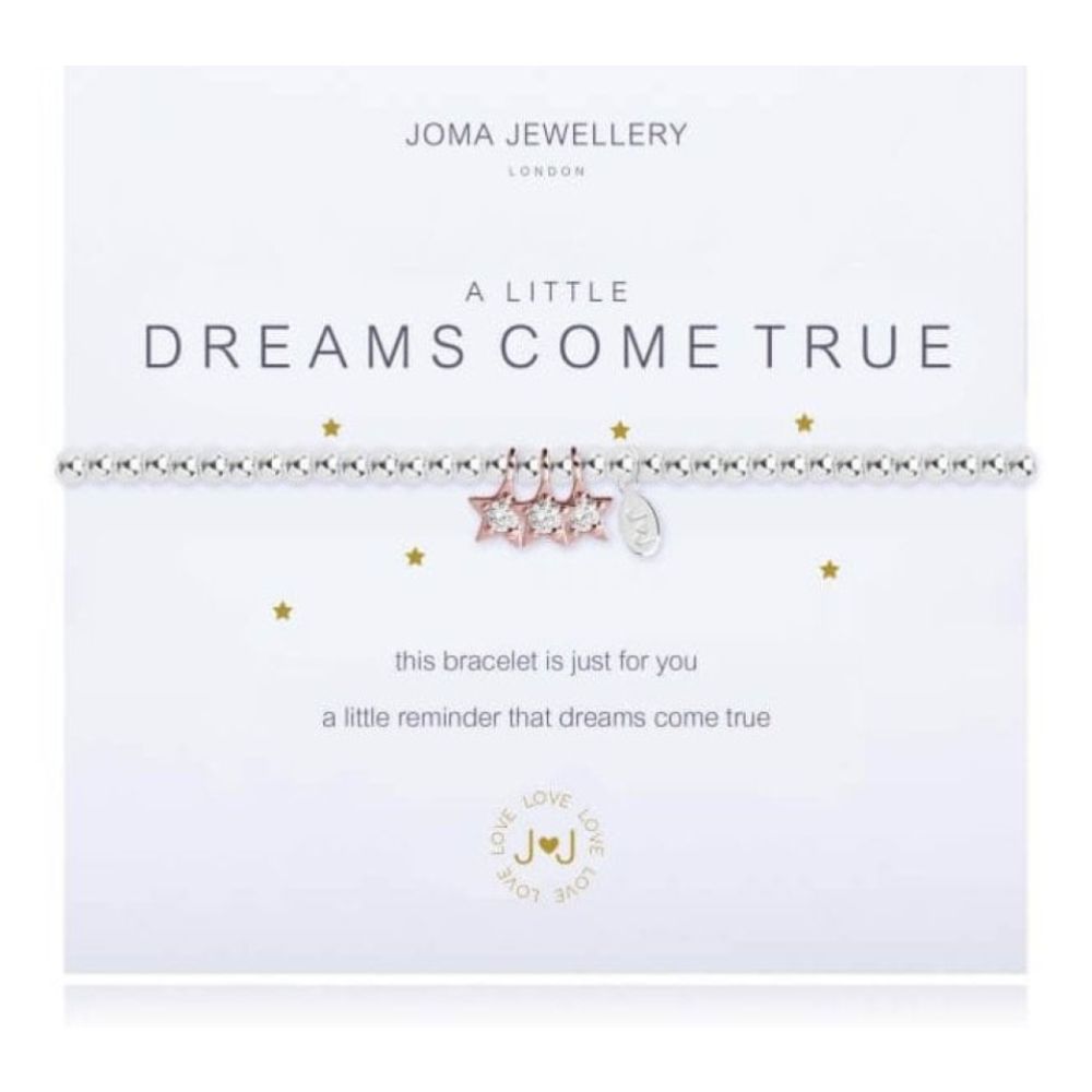 A Little | Dreams Come True | Silver And Rose Gold | Bracelet | 17.5cm Stretch