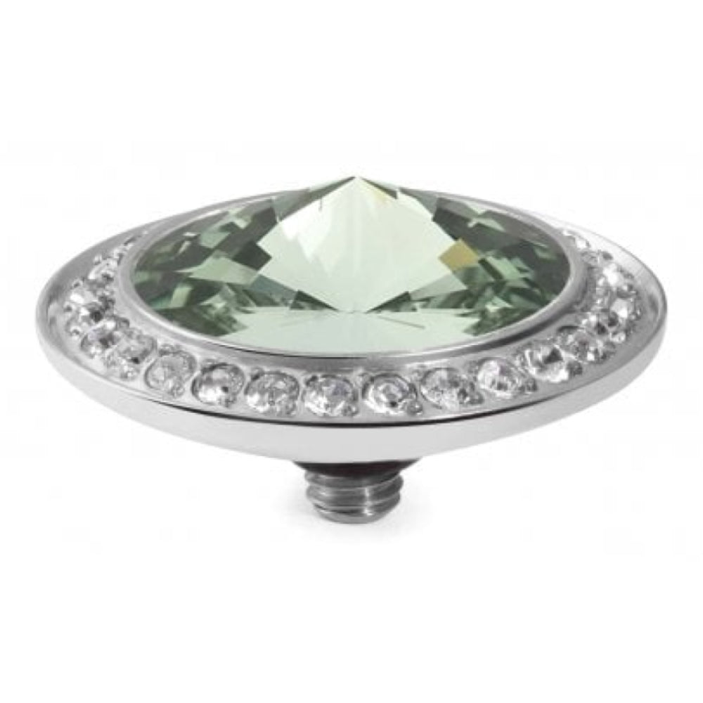 Famosa Silver 16mm Tondo Deluxe Ring Top Chrysolite