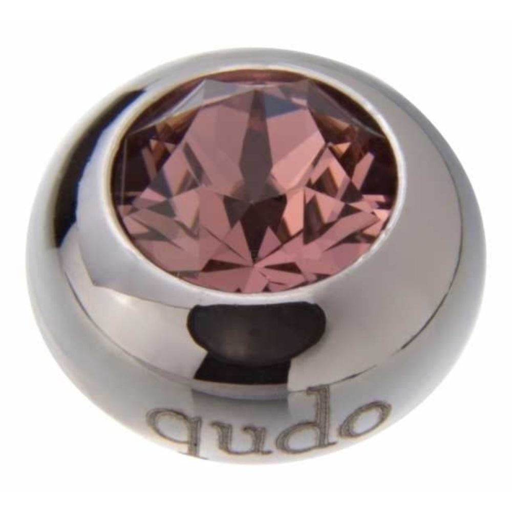 Famosa Silver 10mm Tondo Ring Top Blush Rose