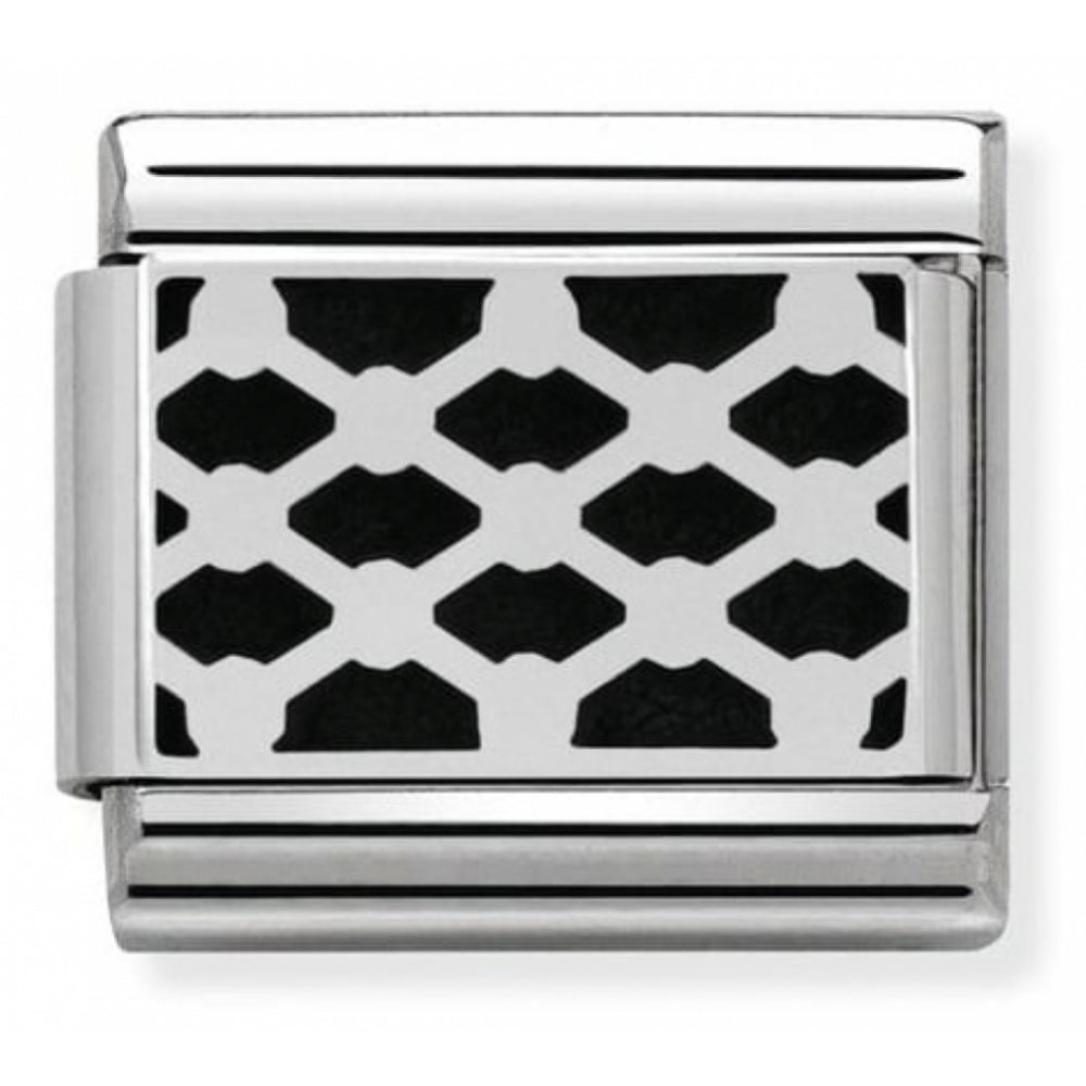 Classic LACE Plot Grid In Stainless Steel & Silver 925 Charm