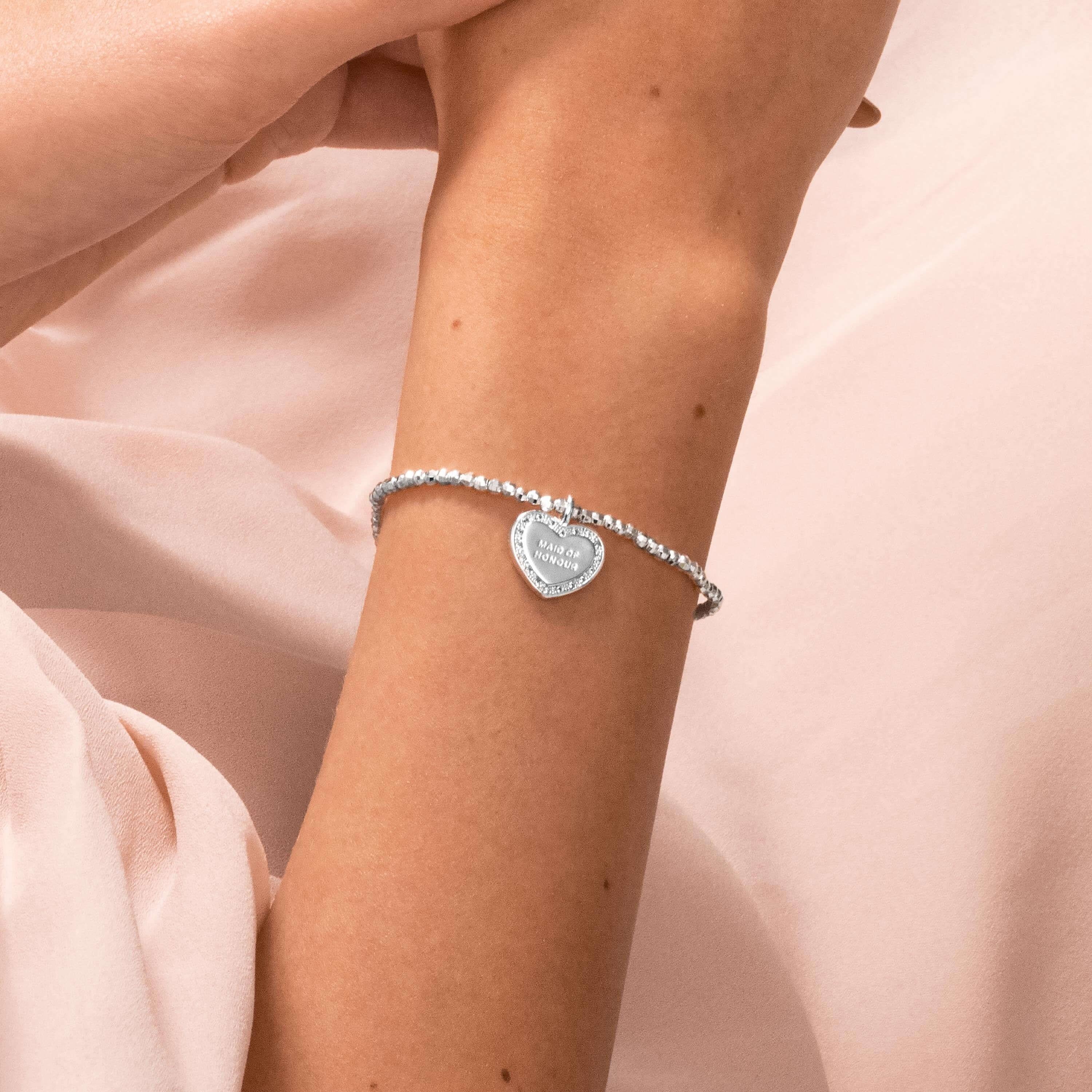 Beautifully Boxed Bridal Bracelets | Beautiful Maid Of Honour | Silver | Bracelet | 17.5cm Stretch