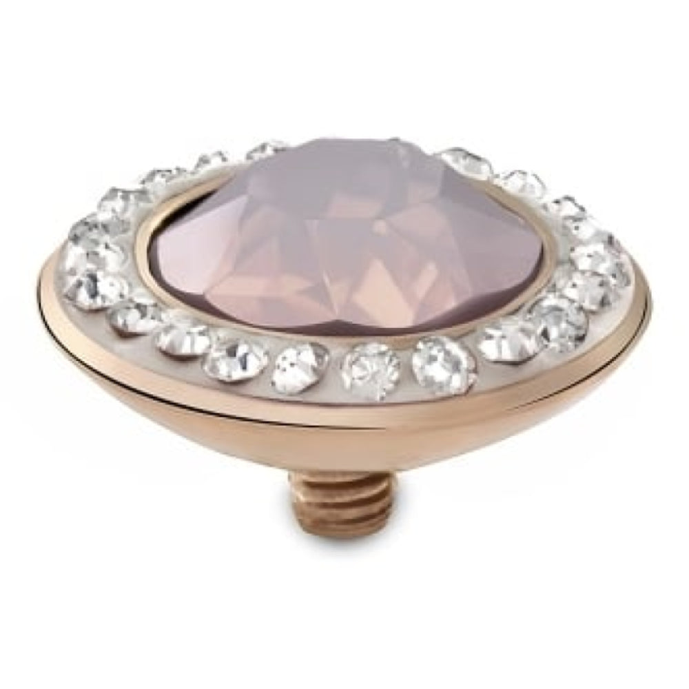 Famosa Rose Gold 13mm Tondo Deluxe Ring Top Rose Water Opal