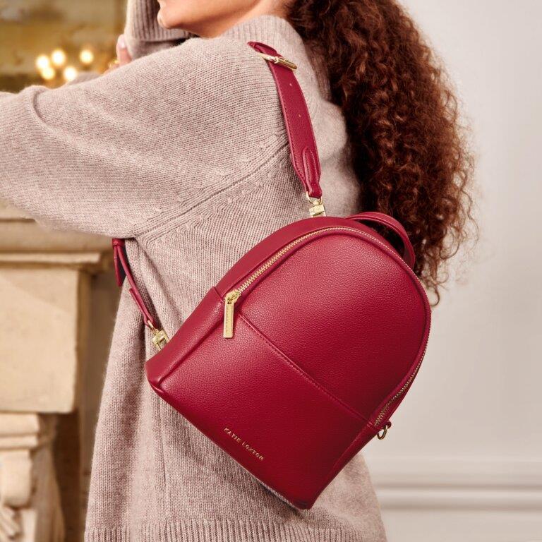 Mika Small Backpack - Garnet Red