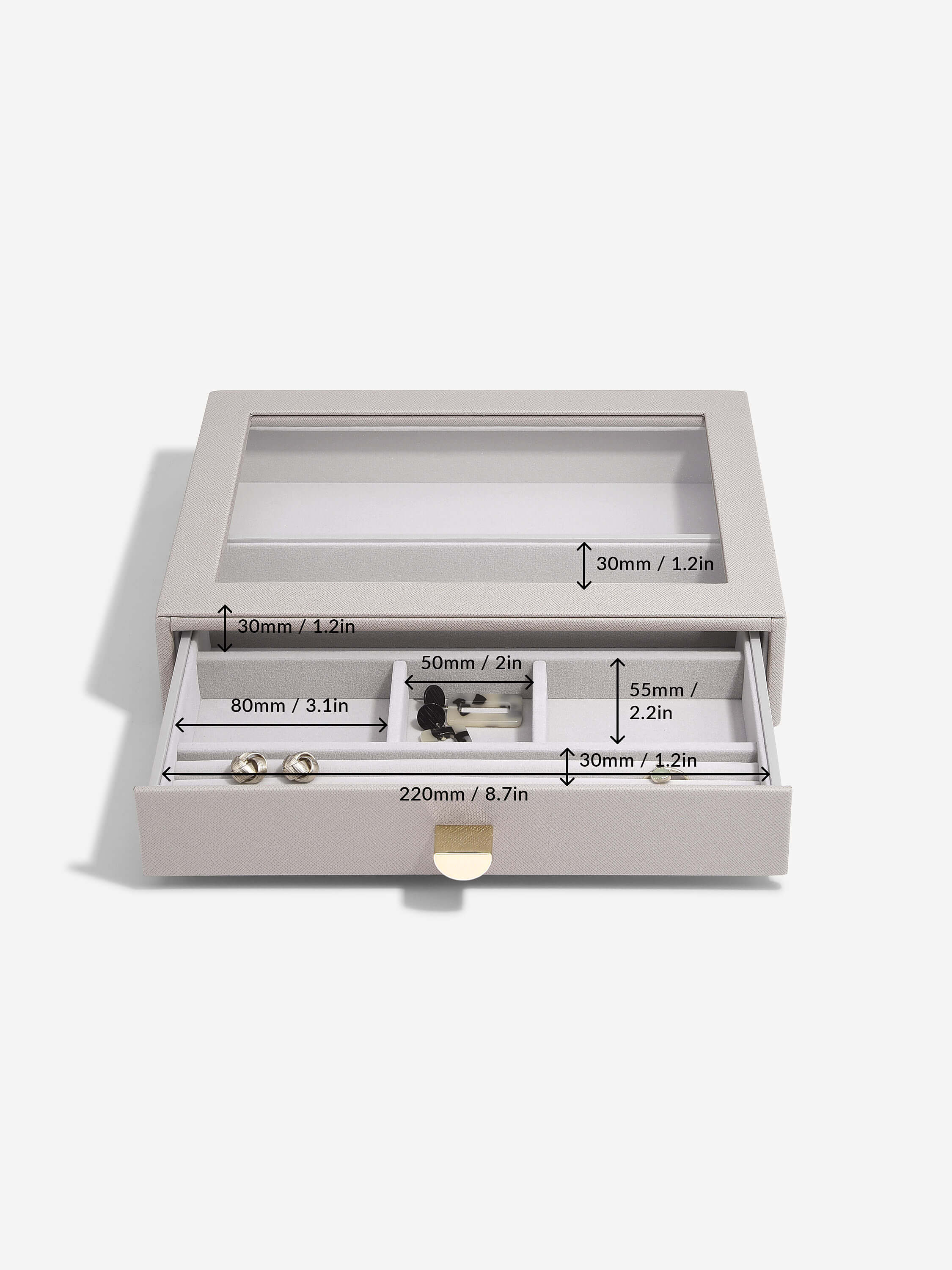 Taupe Classic Drawer Set Of 4