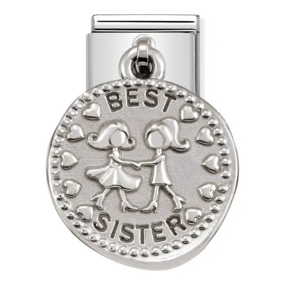 Classic Wishes Steel & 925 Silver Best Sister Link